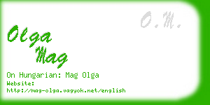 olga mag business card